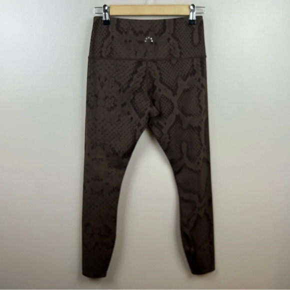 Varley Estrella 7/8 Length Leggings Size Small High Rise Snakeskin Brown Yoga - Picture 2 of 9